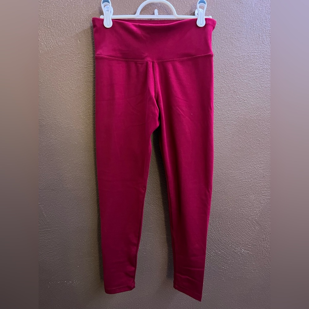 Red jockey workout leggings